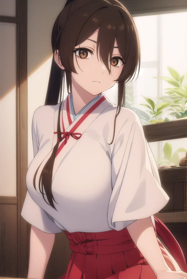 sagiriyamadaasaemon, <lora:sagiri yamada asaemon s1-lora-nochekaiser:1>,
sagiri yamada asaemon, long hair, black hair, ponytail, high ponytail, (brown eyes:1.5),
BREAK japanese clothes, kimono, hakama,
BREAK indoors,
BREAK looking at viewer, (cowboy shot:1.5),
BREAK <lyco:GoodHands-beta2:1>, (masterpiece:1.2), best quality, high resolution, unity 8k wallpaper, (illustration:0.8), (beautiful detailed eyes:1.6), extremely detailed face, perfect lighting, extremely detailed CG, (perfect hands, perfect anatomy),