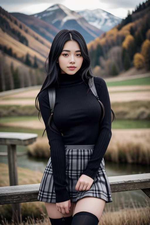 1 woman, 22yo, realistic, masterpiece, high detailed skin, looking at viewer, full body shot, scenic view, long hair, black hair
Black School Dress, thighhighs, plaid pleated mini skirt, black sweater, turtleneck, harness
<lora:RB_School_Dress_By_Stable_Yogi:0.8>