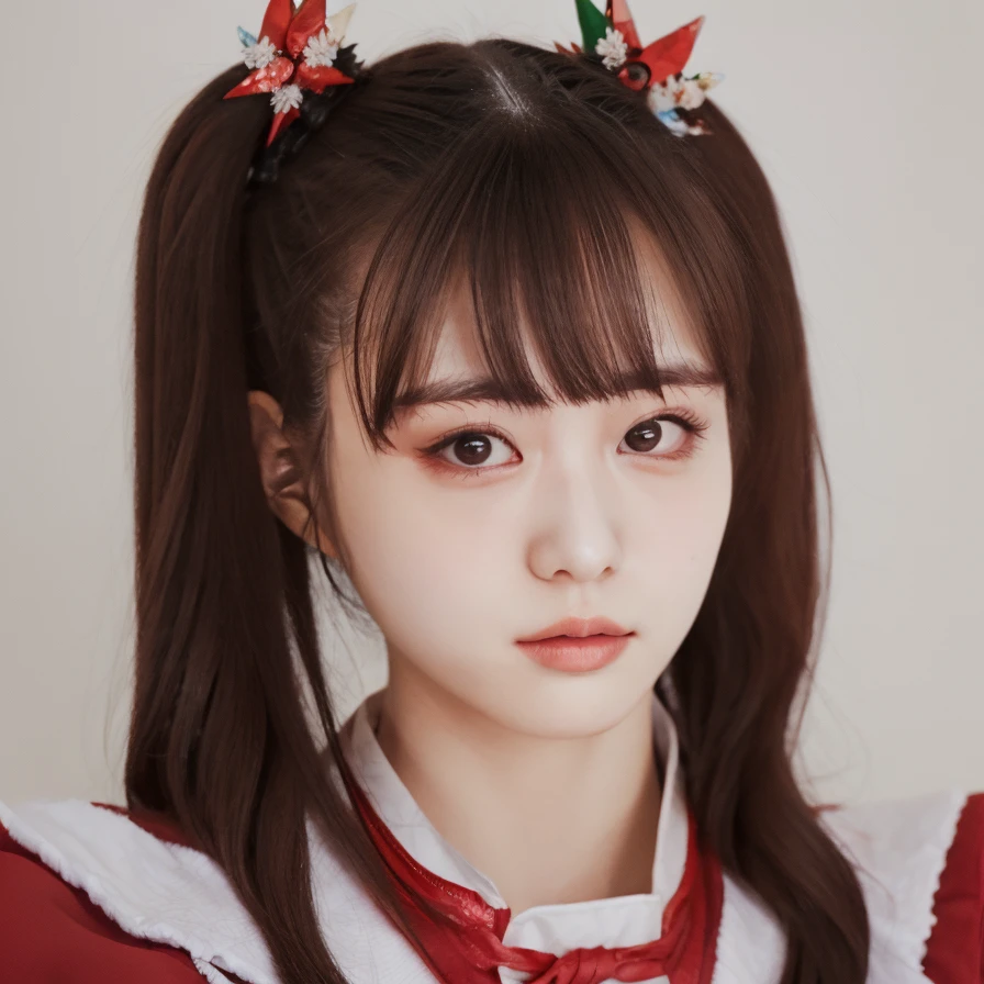 1girl,masterpiece, photorealistic, detailed, RAW color photo,(fully in frame:1.1),<lora:m0akiku_256_16:1.2>,m0akiku,bangs, pigtails, detailed skin texture, (blush:0.5), (goosebumps:0.5),woman,( wearing santa costume:1.2),