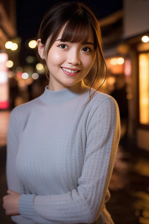 1girl,(RAW photo, best quality), (realistic, photo-realistic:1.4), masterpiece, an extremely delicate and beautiful, extremely detailed, 2k wallpaper, Amazing, finely detail, extremely detailed CG unity 8k wallpaper, ultra-detailed, highres, soft light, beautiful detailed girl, extremely detailed eyes and face, beautiful detailed nose, beautiful detailed eyes,cinematic lighting,perfect anatomy,slender body,smiling
in front of izakaya,narrow street like kowloon,lights reflected on wet floor,after rain,night time,shop sign lights,winter night
<lora:noguchiyuri_lora:0.8>