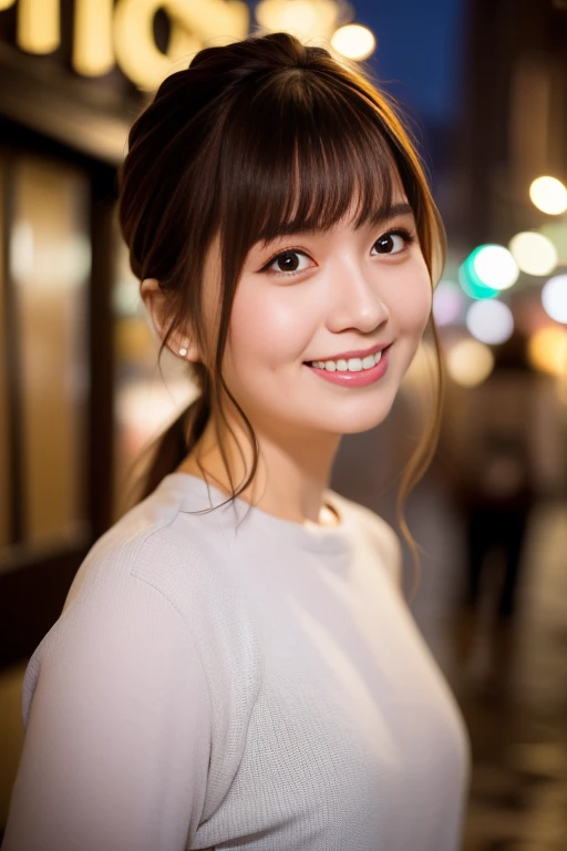 1girl,(RAW photo, best quality), (realistic, photo-realistic:1.4), masterpiece, an extremely delicate and beautiful, extremely detailed, 2k wallpaper, Amazing, finely detail, extremely detailed CG unity 8k wallpaper, ultra-detailed, highres, soft light, beautiful detailed girl, extremely detailed eyes and face, beautiful detailed nose, beautiful detailed eyes,cinematic lighting,perfect anatomy,slender body,smiling
in front of izakaya,narrow street like kowloon,lights reflected on wet floor,after rain,night time,shop sign lights,winter night
<lora:noguchiyuri_lora:0.8>