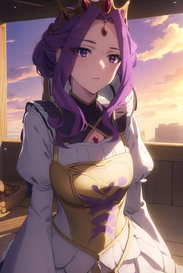 mireliaqmelromarc, <lora:mirelia q melromarc s1s2s3-lora-nochekaiser:1>,
mirelia q melromarc, purple hair, (purple eyes:1.1),
BREAK long sleeves, dress, jewelry, frills, puffy sleeves, wide sleeves, crown, purple dress,
BREAK outdoors, forest, nature, sky, sun, clouds,
BREAK looking at viewer, (cowboy shot:1.5),
BREAK <lyco:GoodHands-beta2:1>, (masterpiece:1.2), best quality, high resolution, unity 8k wallpaper, (illustration:0.8), (beautiful detailed eyes:1.6), extremely detailed face, perfect lighting, extremely detailed CG, (perfect hands, perfect anatomy),