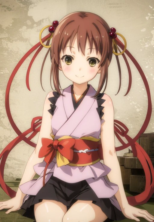 <lora:Machine-dollWaKizutsukanai:0.6>, Komurasaki, smile