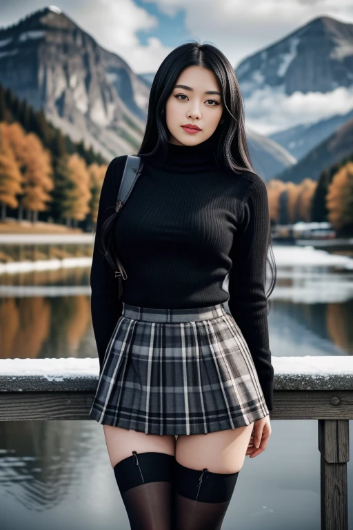 1 woman, 22yo, realistic, masterpiece, high detailed skin, looking at viewer, full body shot, scenic view, long hair, black hair
Black School Dress, thighhighs, plaid pleated mini skirt, black sweater, turtleneck, harness
<lora:RB_School_Dress_By_Stable_Yogi:0.8>