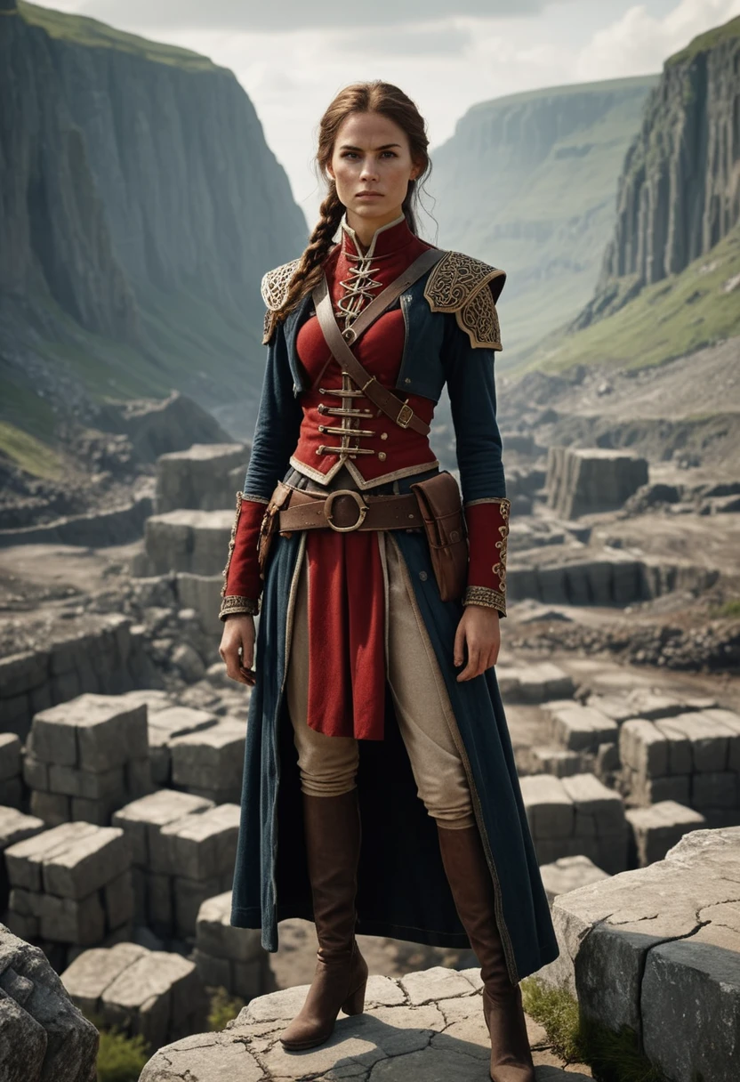 breathtaking (dark art by John Constable:1.1) and (Ruan Jia:1.1) and (Peter Jackson:1.1) , award winning, Harsh Nerdy skinny Celtic (Female [Falmer:Redguard:3]:1.2) , wearing clothes tailored by Alexander McQue, inside of a Tedious Quarry, Clear skies, Very wide view, Proud, Cartelcore, back-light, 50mm, Velvia, masterpiece, award-winning, professional, highly detailed