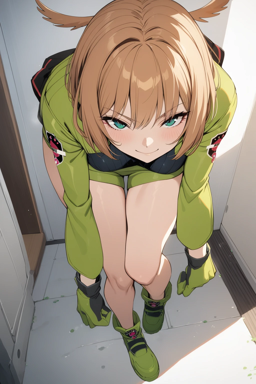 nsfw,(((masterpiece))), (((best quality))),((masterpiece:1.5)), (best high quality), (ultra high res), (ultra highly detailed), (8k:1.3),anime colored,perfect hands, perfect fingers, perfect legs,1woman,solo,idolmaster,(((hina araki))), (20yo, beautiful girl), (beautiful brown eyes),((beautiful orange hair)), ((short waviy hair)), (((green rim glasses:1.5))), (wet hair), (wet skin), ((sweat)), ((steam)), (flat chests,large breasts), (tall), (slender), (((light green and white cyber suit))), ((open clothes)), ((pubic orange hair:1.5)), ((((spread legs)))),((spread pussy:1.3)),(open mouths), (a big smile), ((stick out tongue)),(feel good), (one eye closed),(blush),(singing),((headset)),(happy smile:1.5),(kupaa:1.5),((cum on Face:1.9)),((cum on body:1.9)),(cum on pussy:1.9),(female masturbation:1.9))),(cum shot),((on stage,Spotlight:1.3),(look at viewer),