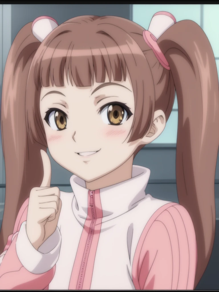 <lora:Amy:0.8>, Amy, 1girl, solo, blush, finger to mouth, smile, looking at viewer, blunt bangs,  border, index finger raised. child,
masterpiece, high quality, very_high_resolution, large_filesize, full color,
2010s \(style\), anime, anime_screencap, animated gif, mp4 ,video, animated,