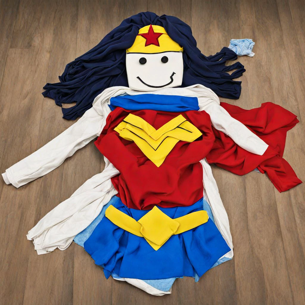 Wonderwoman LaundryArt <lora:LaundryArt_LoRA_r16:0.8>