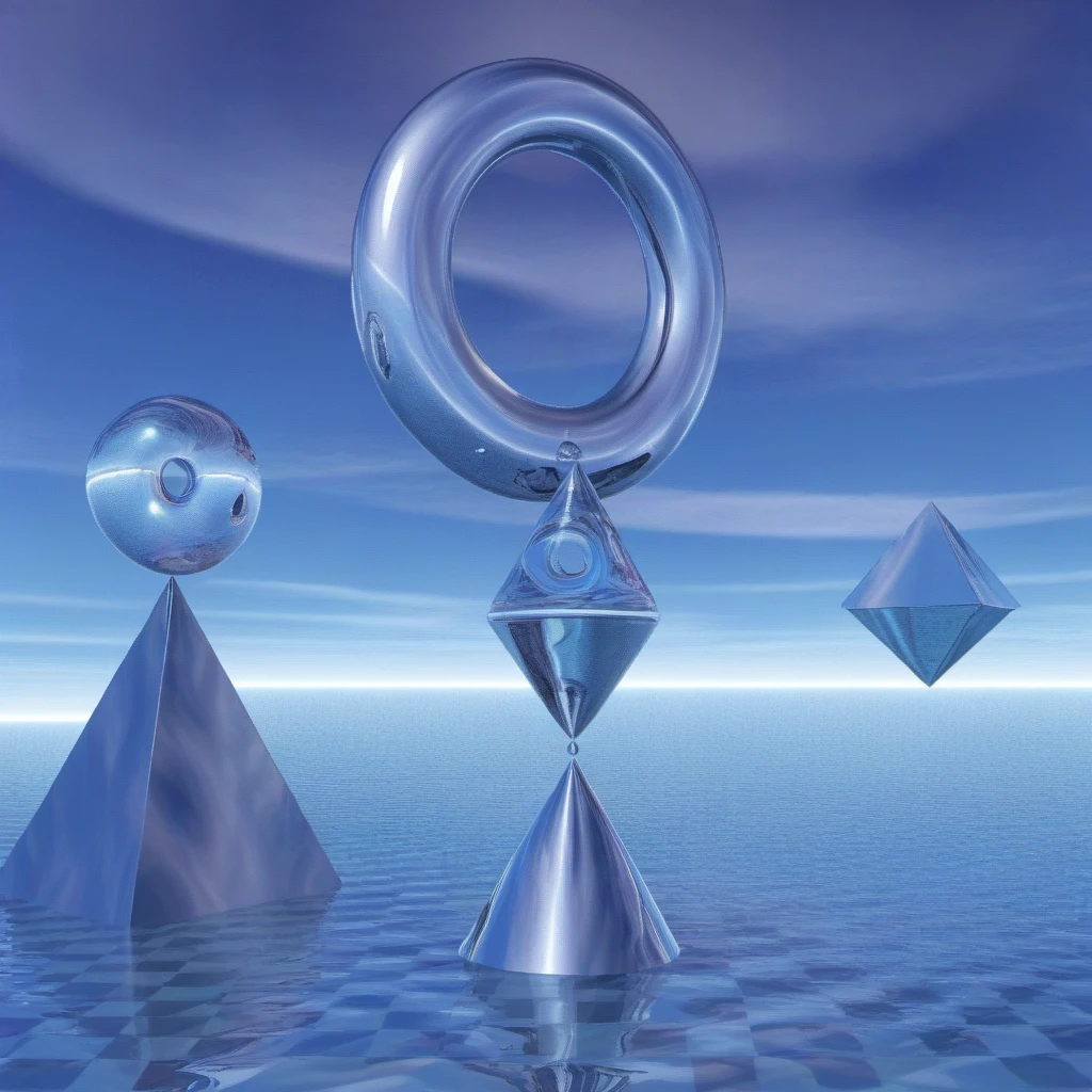 3d, reflection, shapes, torus, cone, cube, water, sky, clouds
<lora:Bryce3D_Style_XL:1>