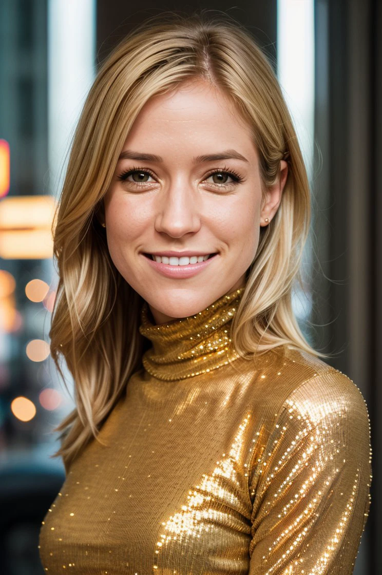 cinematic film still RAW photo of Kristin_Cavallari, smiling, turtleneck sequin dress, natural blonde hair, tall, (looking at viewer:1.1), <lora:backlight_slider_v10:1.2>, <lora:epiCRealismHelper:1>, <lora:skin_tone_slider_v1:-1>, modern empty street background, 8K, 16k, uhd, dslr, best quality, high quality, realistic, photo-realistic, ultra-detailed, <lora:Kristin_Cavallari:0.8> PA7_Portrait-CU . shallow depth of field, vignette, highly detailed, high budget, bokeh, cinemascope, moody, epic, gorgeous, film grain, grainy