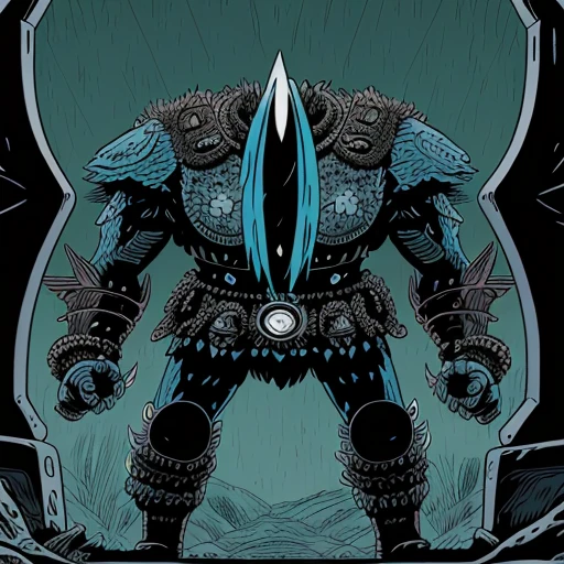 a monster<lora:Headlopper_v4:1> hdlpstyle
