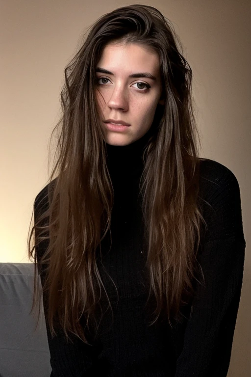 <lora:Skatie420:0.8> skatie420, <lora:20230529070953:0.2>, moody instagram photo, [[24 year old woman]], (loose closeup portrait, wearing a black turtleneck, nomakeup, looking at the viewer), cool lighting, <lora:_20230805154543:0.2>, [[atmospheric, dof, 24mm, on focus, spotlight, rim light, in the dark, dimly lit, low key, deep shadow,fogs]], backlit