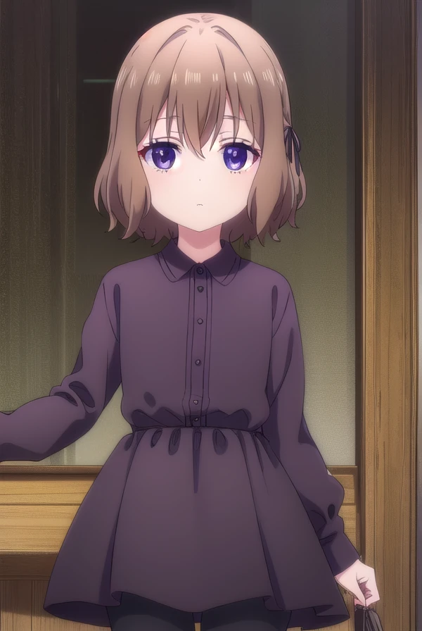 mafuyuhoshikawa, <lora:mafuyu hoshikawa s1-lora-nochekaiser:1>,
mafuyu hoshikawa, short hair, bangs, brown hair, ribbon, (purple eyes:1.1), hair ribbon, black ribbon,
BREAK long sleeves, dress, pantyhose, black pantyhose, brown footwear, black pants, red dress,
BREAK indoors, restaurant,
BREAK looking at viewer, (cowboy shot:1.5),
BREAK <lyco:GoodHands-beta2:1>, (masterpiece:1.2), best quality, high resolution, unity 8k wallpaper, (illustration:0.8), (beautiful detailed eyes:1.6), extremely detailed face, perfect lighting, extremely detailed CG, (perfect hands, perfect anatomy),