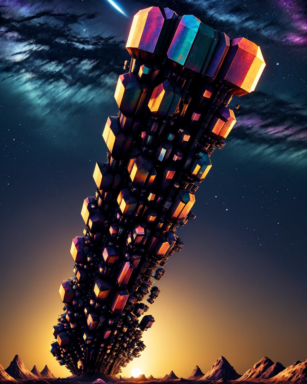 ral-bismut, meahophontron <lora:ral-bismut-sd15:1.1> bright night sky background