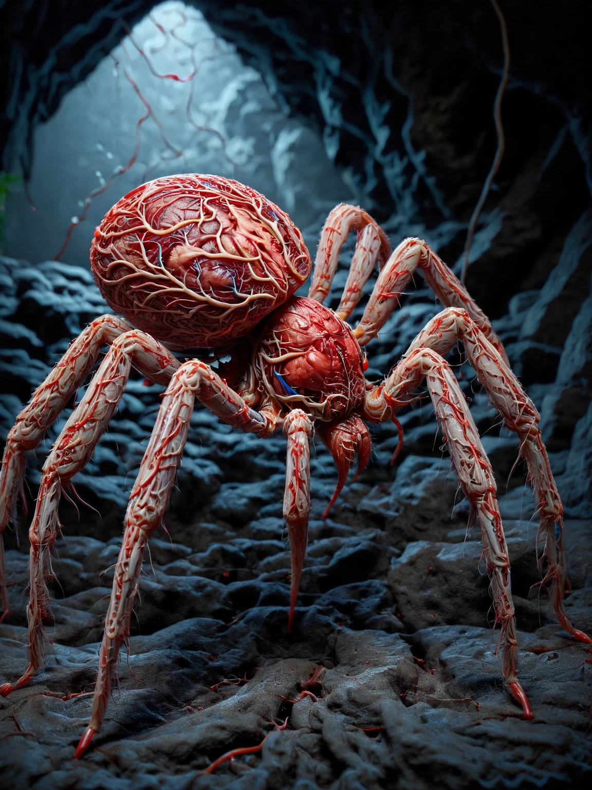 thermal imaging of a xenomorph spider crustacean-like alien lifeform, menacing creature<lora:SDHK:1><lora:SDHK:1>
