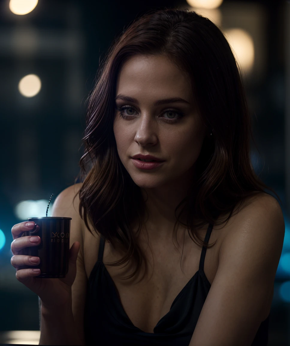 cinematic film still ,woman focus, solo, <lora:quiron_MaitlandWard_v1_Lora:0.87> , realistic , photorealistic, award winning photo, 1girl holding fire, magical, abstract, dark, swirling lights, bloom, floating object, looking at viewer, realistic, solo, trending on Instagram, trending on Pinterest,, MaitlandWardQuiron, . shallow depth of field, vignette, highly detailed, high budget Hollywood movie, bokeh, cinemascope, moody, epic, gorgeous, film grain, grainy