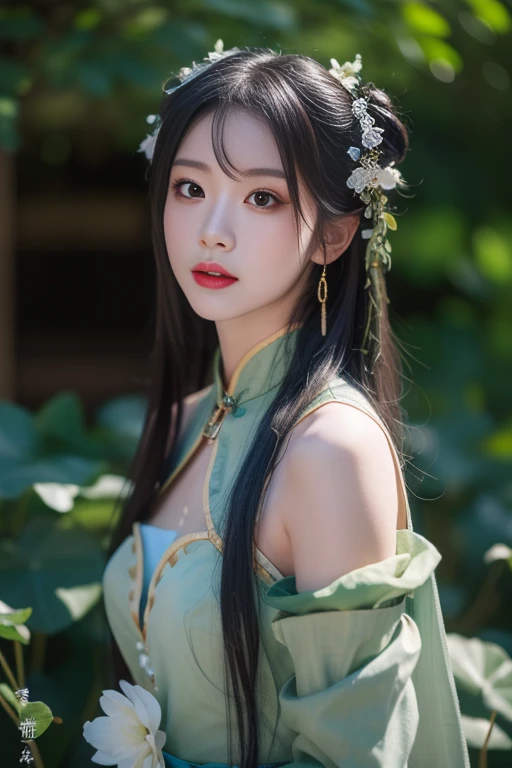 ltra-detailed,highly detailed,best quality,masterpiece,illustration,realistic,photorealistic,
zhuxianbiyao, 1girl, solo, cosplay,
hanfu, jewelry, cowboy shot,
looking at viewer,
<lora:zhuxianbiyao_v2_02:0.6>