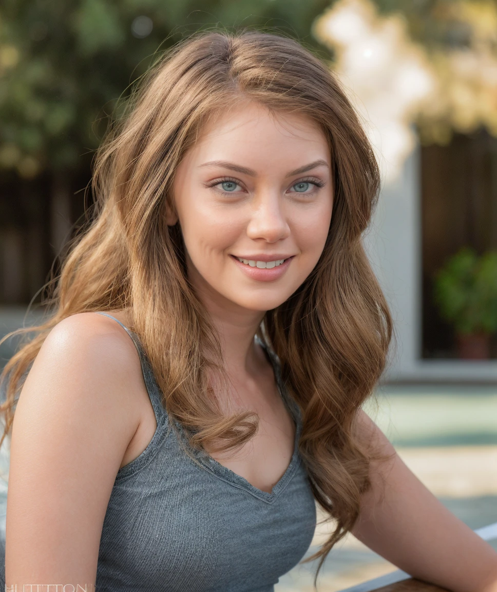 , realistic , photorealistic, award winning photo,  <lora:quiron_ElenaKoshka_v1_Lora:0.87> ElenaKoshkaQuiron, beautiful young woman, blond hair, long hair, smiling, looking at camera, seductive look,,