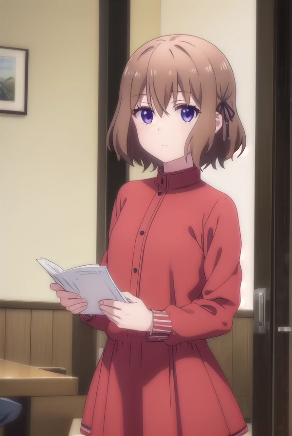 mafuyuhoshikawa, <lora:mafuyu hoshikawa s1-lora-nochekaiser:1>,
mafuyu hoshikawa, short hair, bangs, brown hair, ribbon, (purple eyes:1.1), hair ribbon, black ribbon,
BREAK long sleeves, dress, pantyhose, black pantyhose, brown footwear, black pants, red dress,
BREAK indoors, restaurant,
BREAK looking at viewer, (cowboy shot:1.5),
BREAK <lyco:GoodHands-beta2:1>, (masterpiece:1.2), best quality, high resolution, unity 8k wallpaper, (illustration:0.8), (beautiful detailed eyes:1.6), extremely detailed face, perfect lighting, extremely detailed CG, (perfect hands, perfect anatomy),