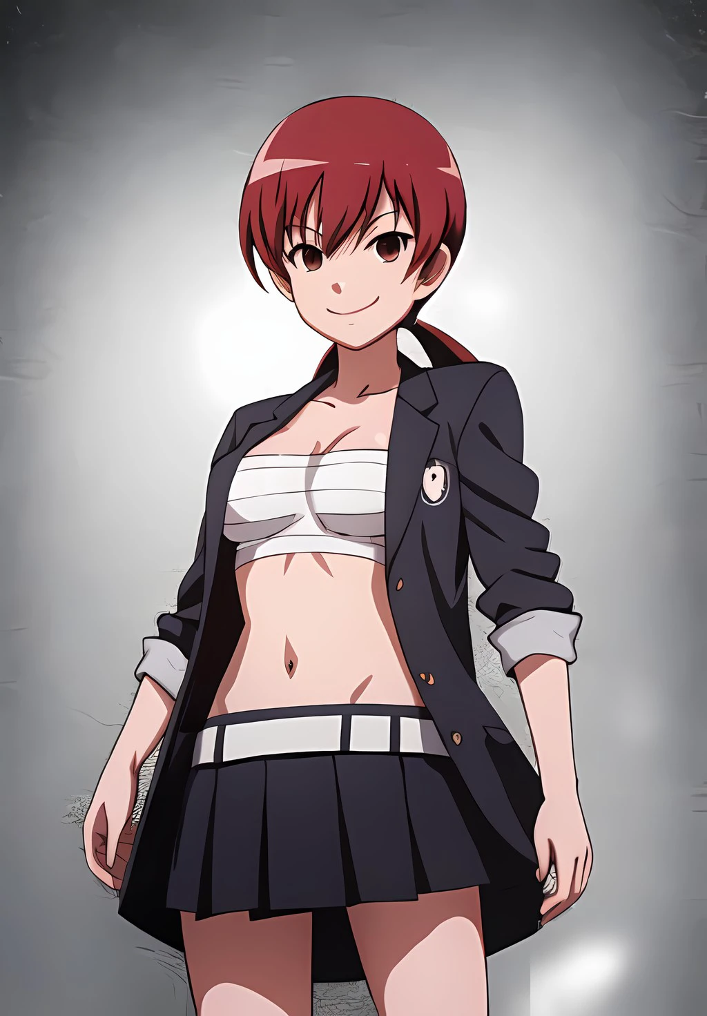 <lora:IndexAndRailgun:0.6>, Awaki, smile