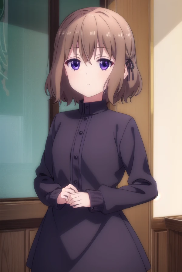 mafuyuhoshikawa, <lora:mafuyu hoshikawa s1-lora-nochekaiser:1>,
mafuyu hoshikawa, short hair, bangs, brown hair, ribbon, (purple eyes:1.1), hair ribbon, black ribbon,
BREAK long sleeves, dress, pantyhose, black pantyhose, brown footwear, black pants, red dress,
BREAK indoors, restaurant,
BREAK looking at viewer, (cowboy shot:1.5),
BREAK <lyco:GoodHands-beta2:1>, (masterpiece:1.2), best quality, high resolution, unity 8k wallpaper, (illustration:0.8), (beautiful detailed eyes:1.6), extremely detailed face, perfect lighting, extremely detailed CG, (perfect hands, perfect anatomy),
