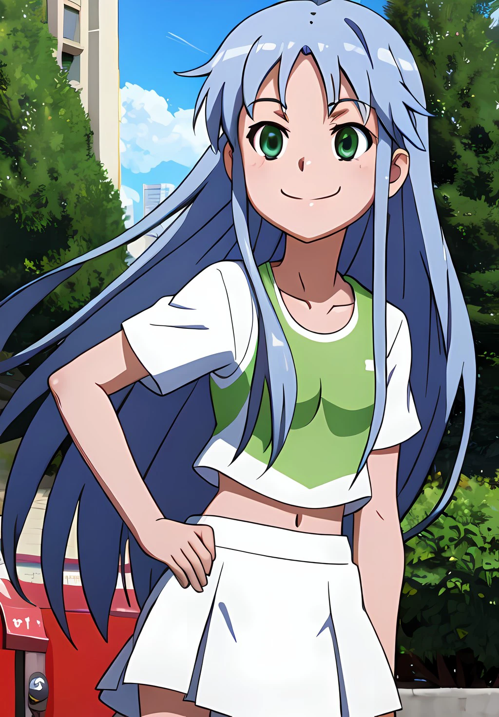 <lora:IndexAndRailgun:0.6>, IndexNorm, smile