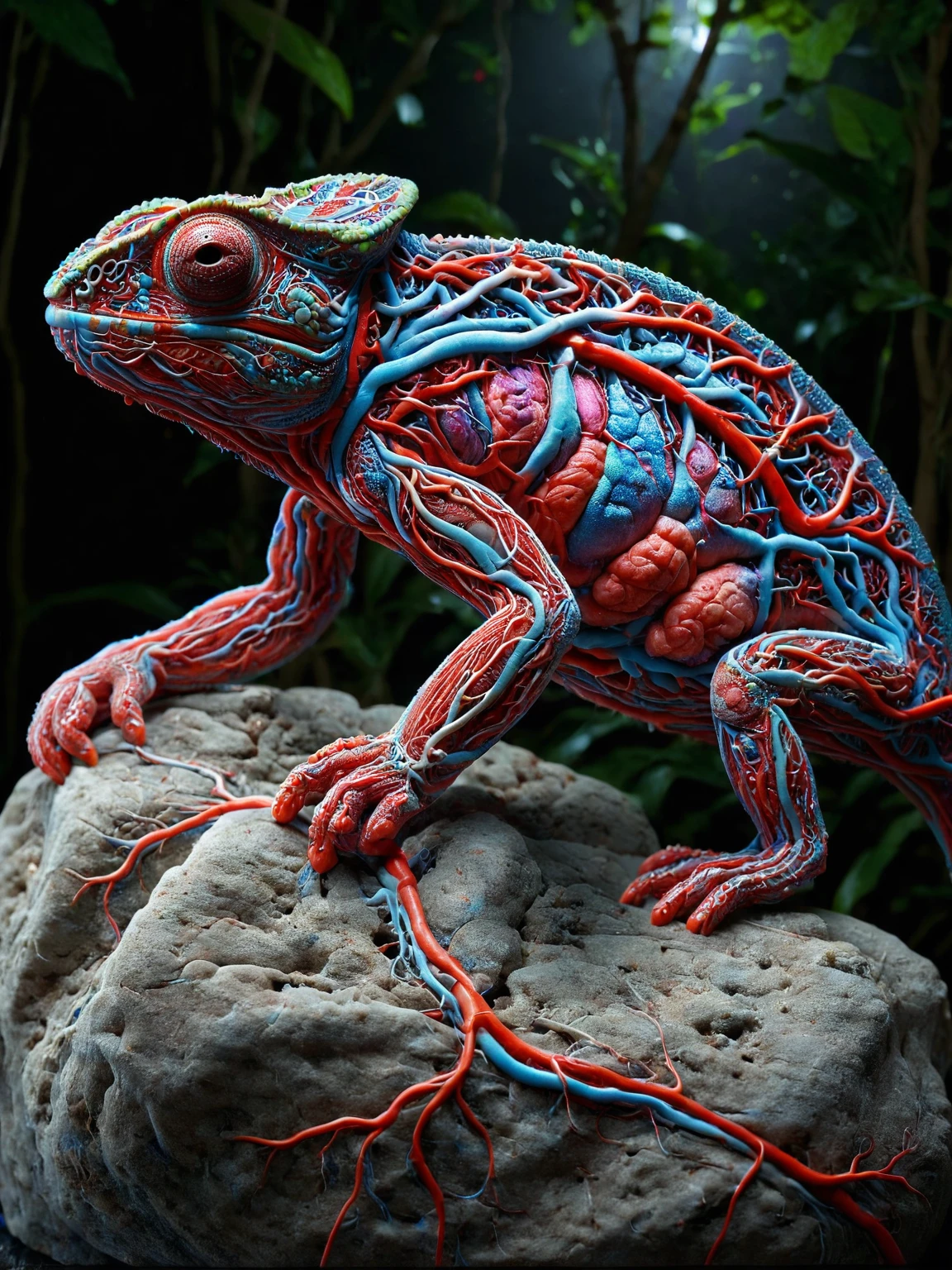 <lora:Vessels_Style_SDXL:1> ais-vesselz,  frog covered with ais-vesselz