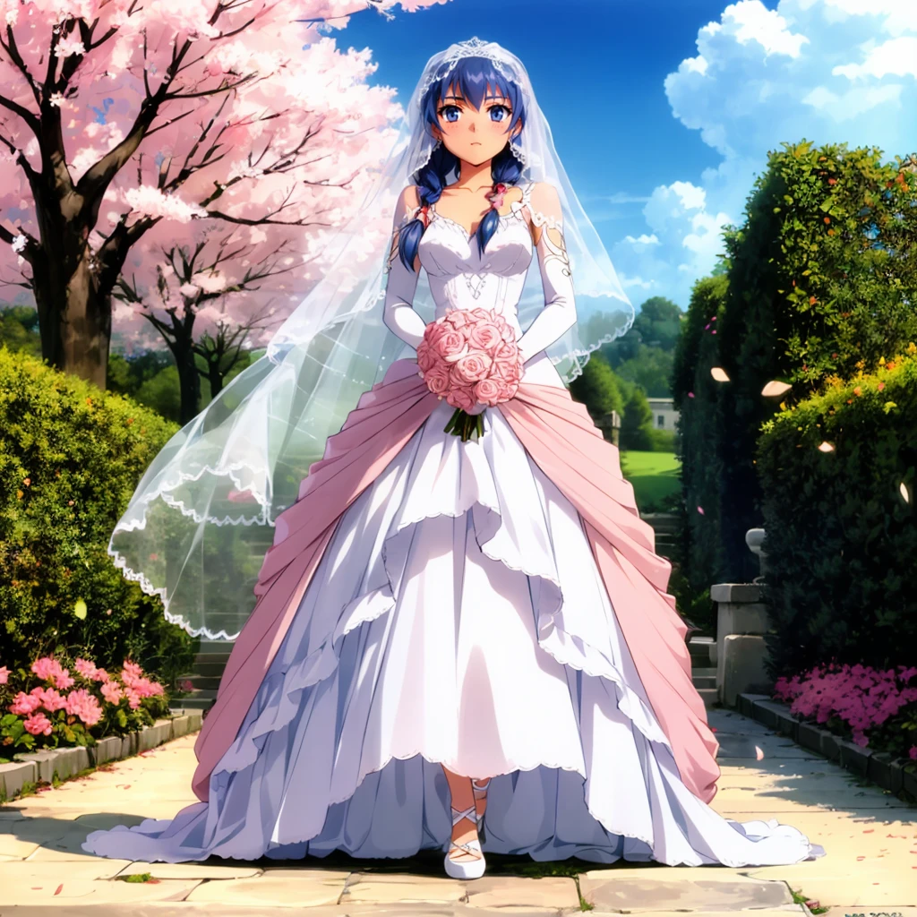 <lora:LunaNoa002:0.7>,<lora:add_detail:0.5>,<lora:noline:0.3>,<lora:boldline:-0.3>,
LNoa,1girl,
single braid,
full body,in spring,wedding_dress,