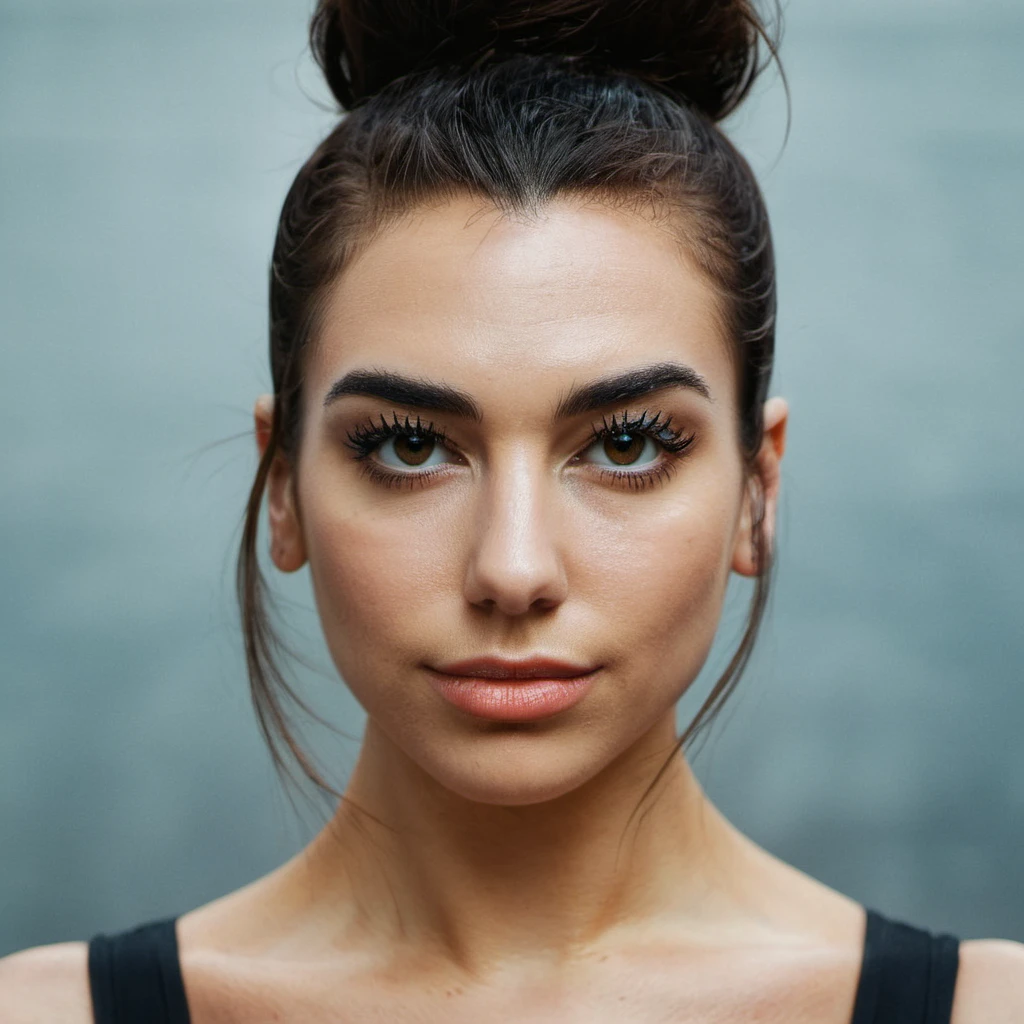skin texture high res portrait photo of a woman,f /2.8, Canon, 85mm,cinematic, high quality, skin texture, looking at the camera ,<lora:dulipa_xl_1_standard-000051:1>