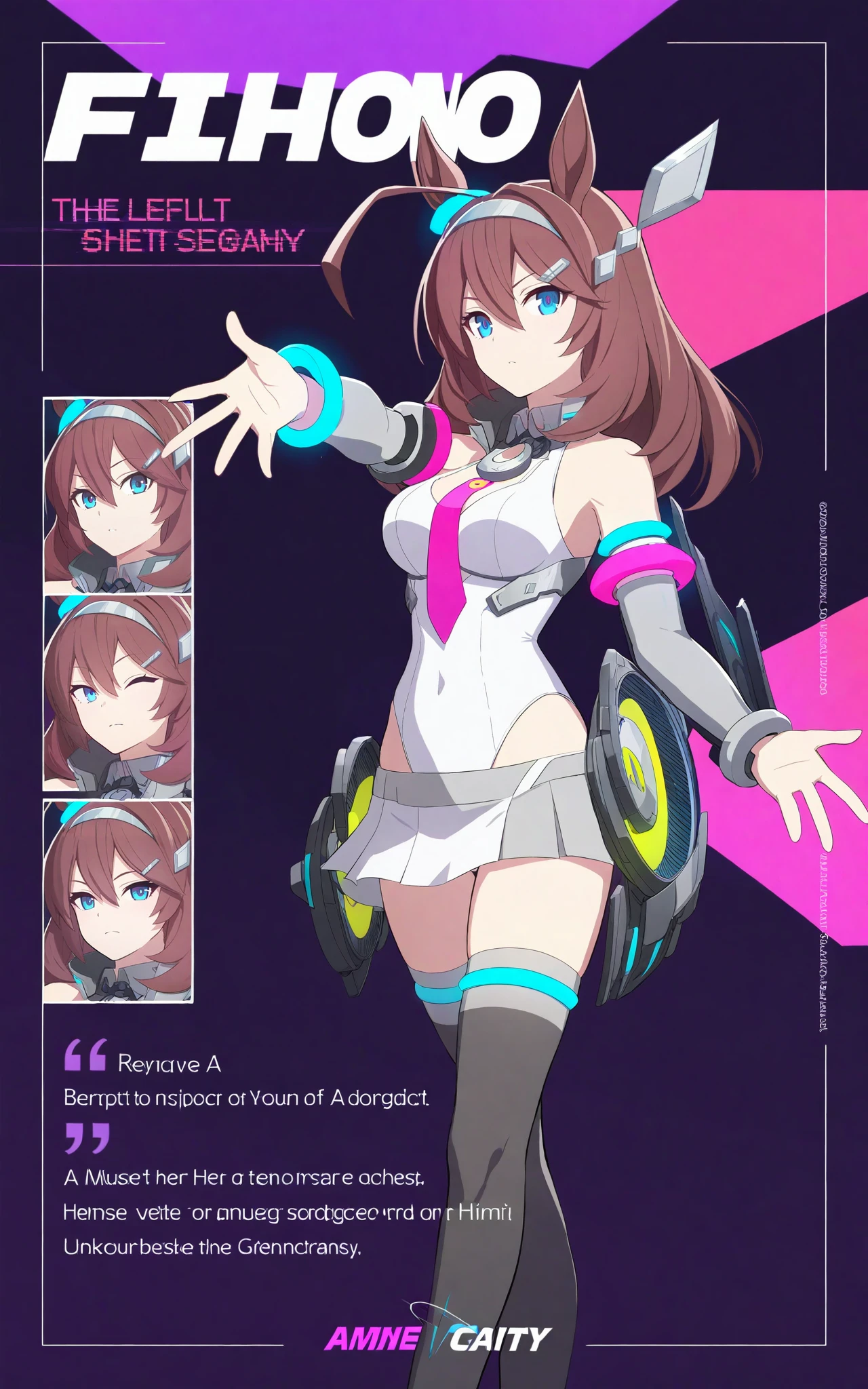 ((highest quality)), ((masterpiece)), ((Realistic)) 19 years old, Redhead girl, Shoulder-length hair, リラックスした幸せなface,((非常にdetailedな目)),Very detailed glowing eyes, ((thin)) ,Rubber bodysuit, ( White one piece swimsuit ) ((sexy )) ,Slender figure,textured pixie haircut (((detailedなキャラクターシート, Front view, ~ side面図, 3/4 Views))) (((cyber punkの背景))) 6 and a half whole bodies,4K,UltraSharp,Multiple Views of the same character,Charterner v2, One girl, Slender figure, (Headphones),Brown Hair, Long Hair, Orange eyes, Same clothes, Concept Art, detailed_face, line_sketch, plan, Official Art, Official Alternative Costumes, Design style, multi style, detailed character, 4_~ side, original, 8K GC, massive detailed, Multiple Views of the same character, character, technical illustration, Multiple Views,masterpiece,highest quality(masterpiece, highest quality), 32k,(非常にdetailedな美しい女性), Poster,SF,Bauhaus, shape, Abstract,movie Poster, Vintage,Retro,Future Anime,The ultimate map,highlight,Headphones,Very detailed glowing eyes,Cleavage,Complex patterns,stylish hairstyle,fluorescence((White clothes)),cyber punk