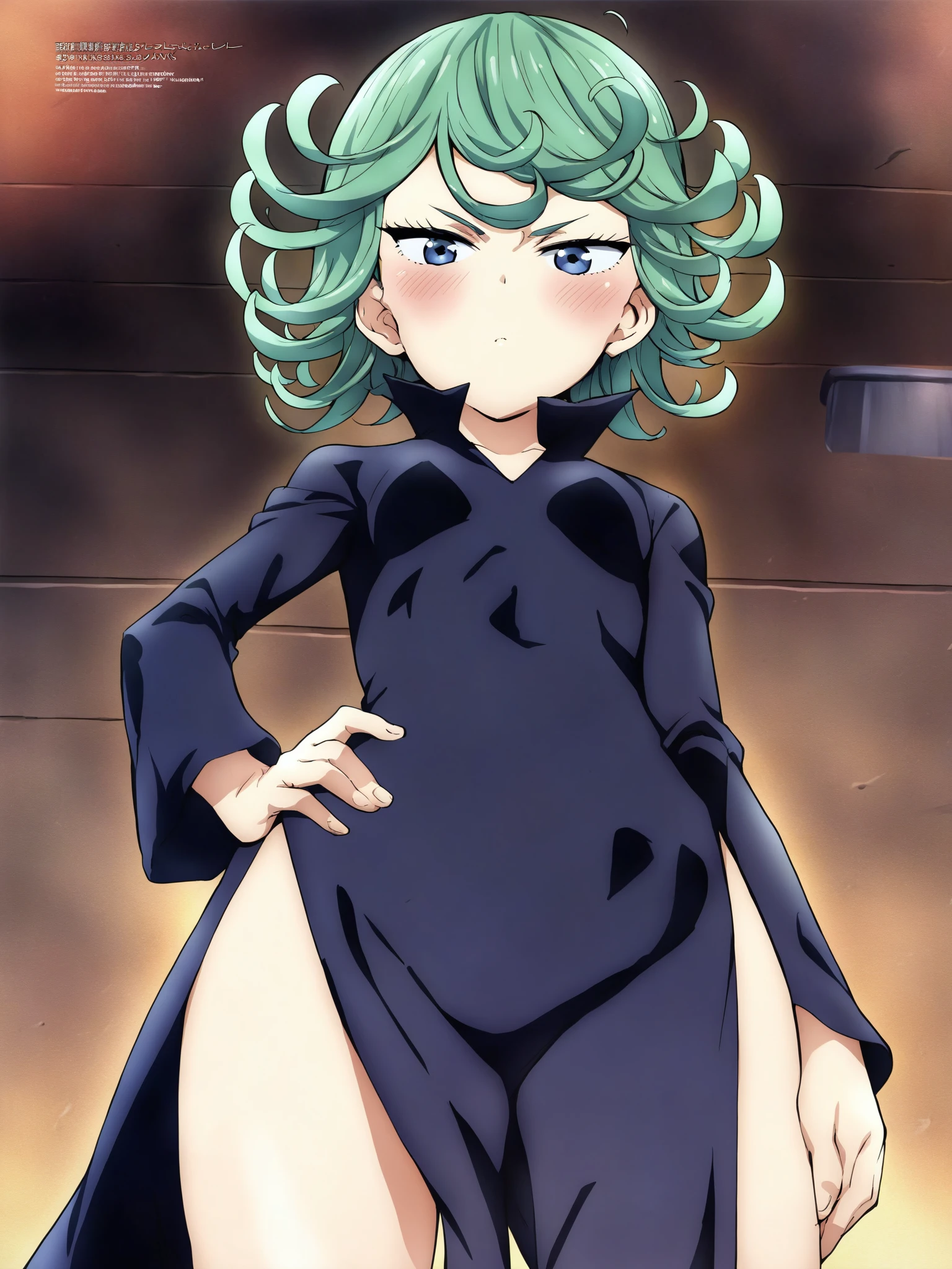 (((masterpiece))), ((Highest quality)), (Very detailed), ((High resolution)), ((8K)), ((Anatomically correct)), One very cute girl, , (Young face), (Small breasts), (Tatsumaki), Beautiful nipples, Short Hair, Dark green hair, Letting down your bangs, (Short), (Petite), Charming smile, Emerald Eyes, Best moment, Delicate arms, Detailed skin texture, Intricate details, Very detailedな顔, Beautiful thighs, Beautiful curves, (Sweating), In the pool at night, ((Gold micro bikini)), (Embarrassed and shy), Fancy decoration, Colorful lights,