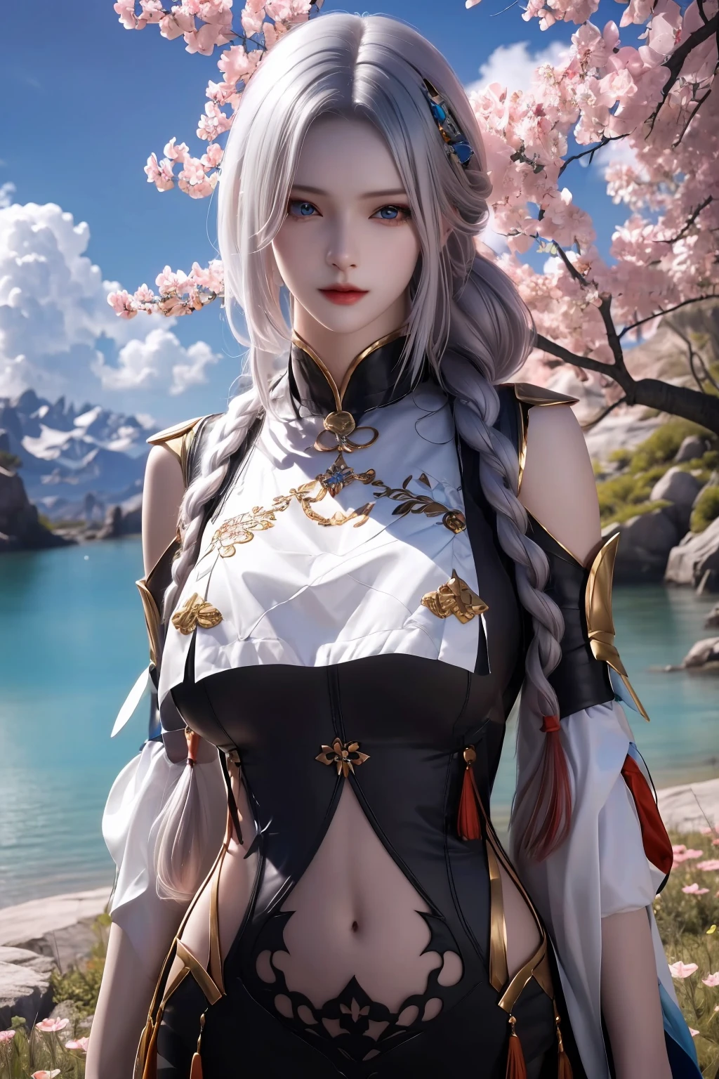 <lora:shen_09:0.8>,extremely detailed CG unity 8k wallpaper,best quality,realistic,world masterpiece,(highres, ultra detailed,8K),(extreme low camera),1girl,shen,