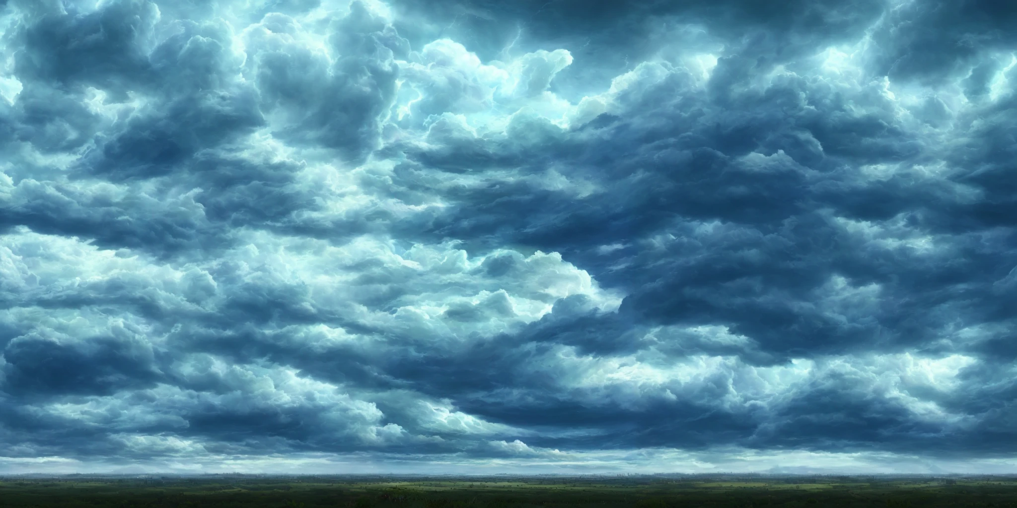 (Cumulus clouds), elden ring style, toxic thunderstorm