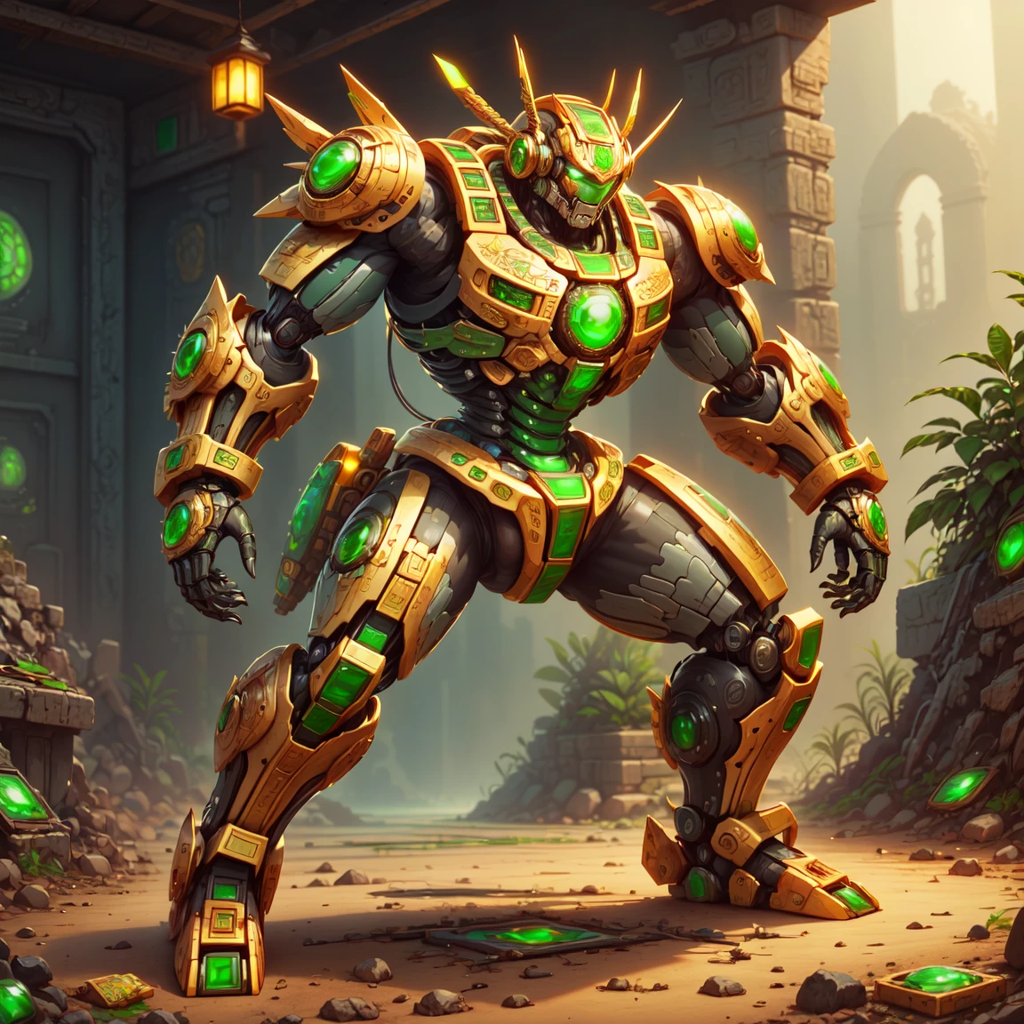 <lora:MayanGoldWorld:1> mayanworld, masterpiece, best quality, battle mecha,