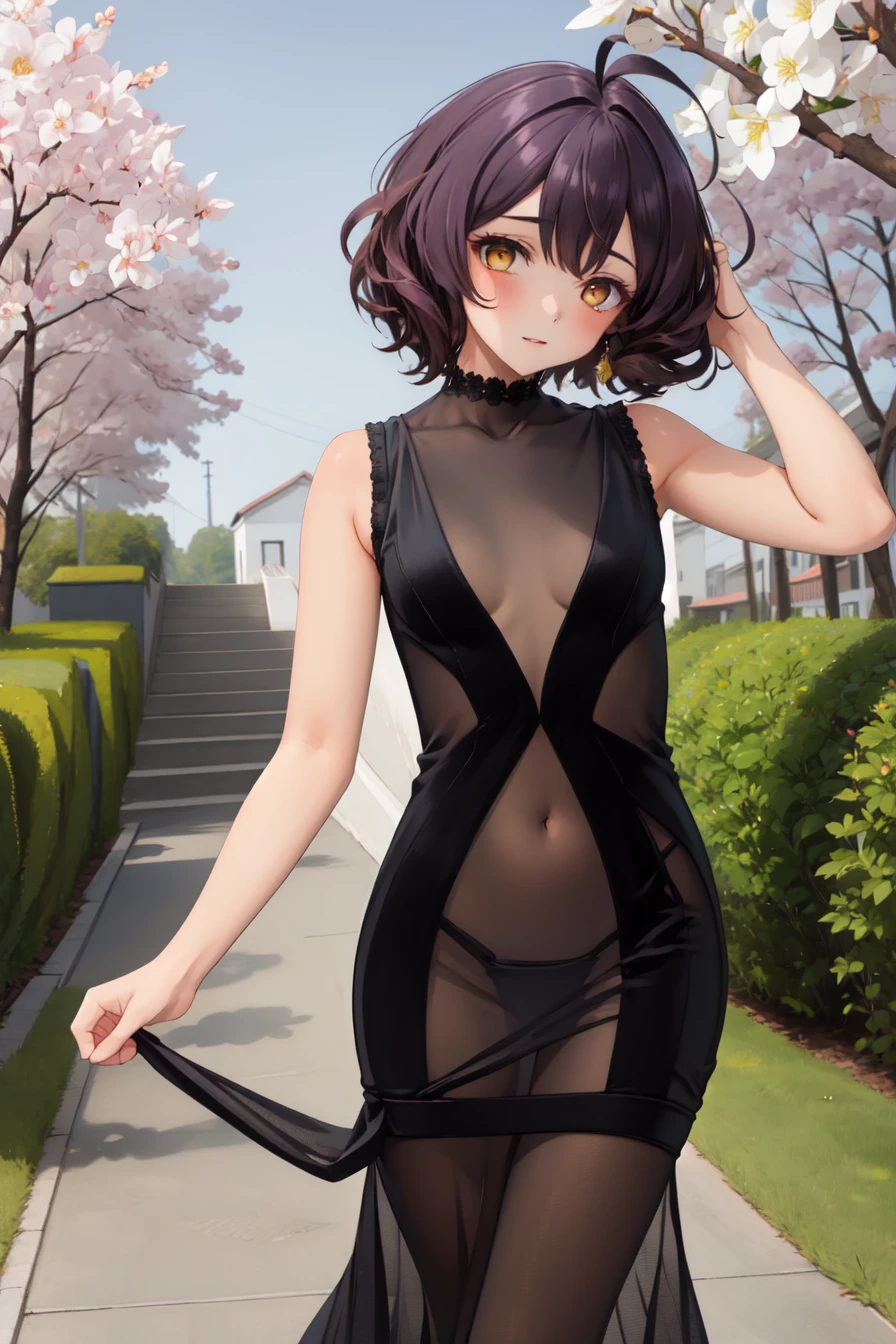 Outfit black see through dress v1.0