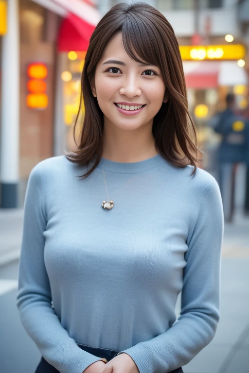 1girl,(RAW photo, best quality), (realistic, photo-realistic:1.4), masterpiece, an extremely delicate and beautiful, extremely detailed, 2k wallpaper, Amazing, finely detail, extremely detailed CG unity 8k wallpaper, ultra-detailed, highres, soft light, beautiful detailed girl, extremely detailed eyes and face, beautiful detailed nose, beautiful detailed eyes,cinematic lighting,perfect anatomy,slender body,smiling
in front of izakaya,narrow street like kowloon,lights reflected on wet floor,after rain,night time,shop sign lights,winter night
<lora:sasazakirina_lora:0.8>