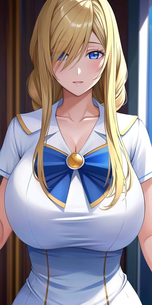 Two-dimensional beauty、beautiful、skirtを履いた金髪の女性、Uniform Cosplay、Titty fuck、Sandwich Shota'Penis between breasts、First time、Sex、Large Breasts、school uniform、skirt、All buttons are disconnected、Bathroom、Shyness、Sweat、Drooling、
