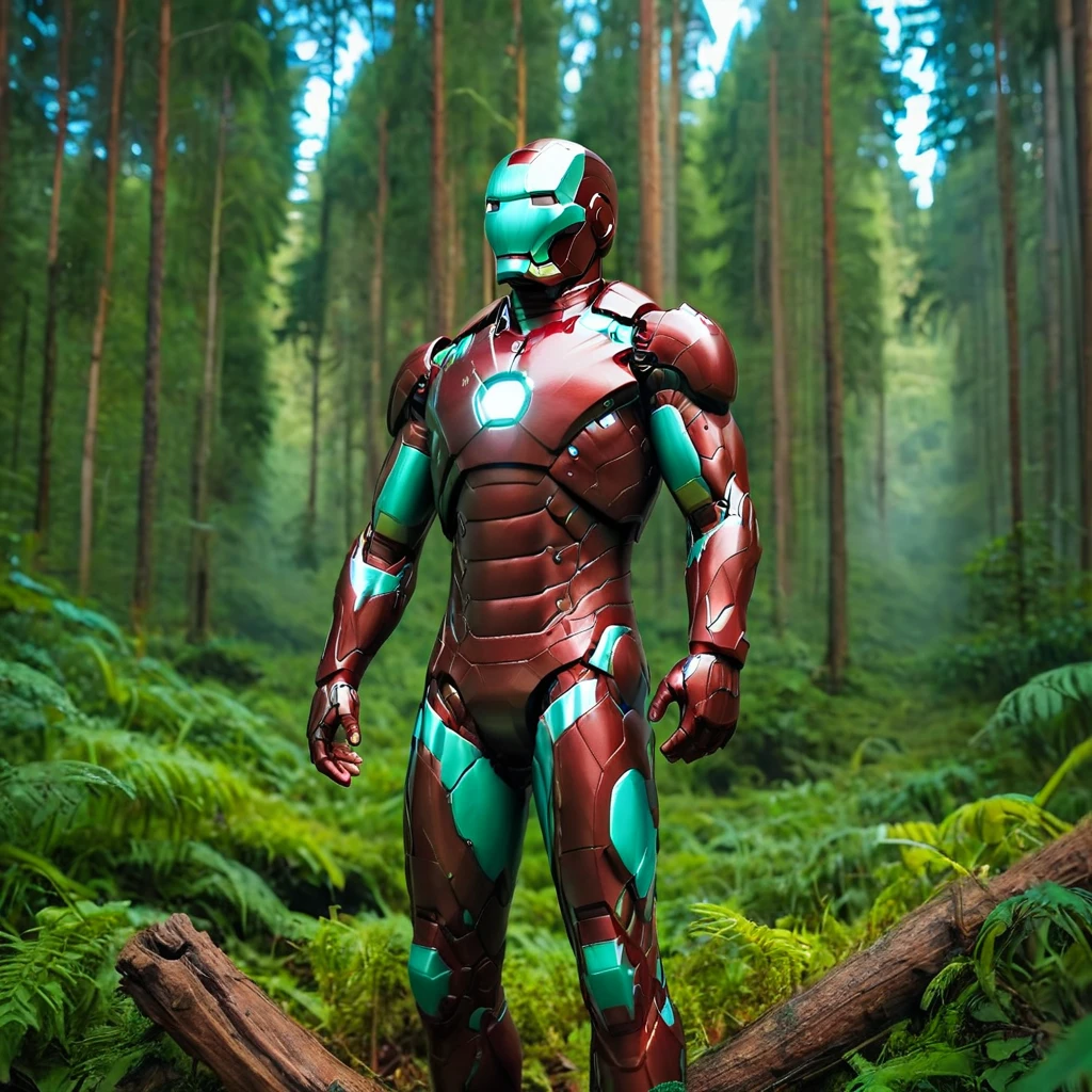 noc-mntch, a ironman, forest, <lora:noc-mntch:1>