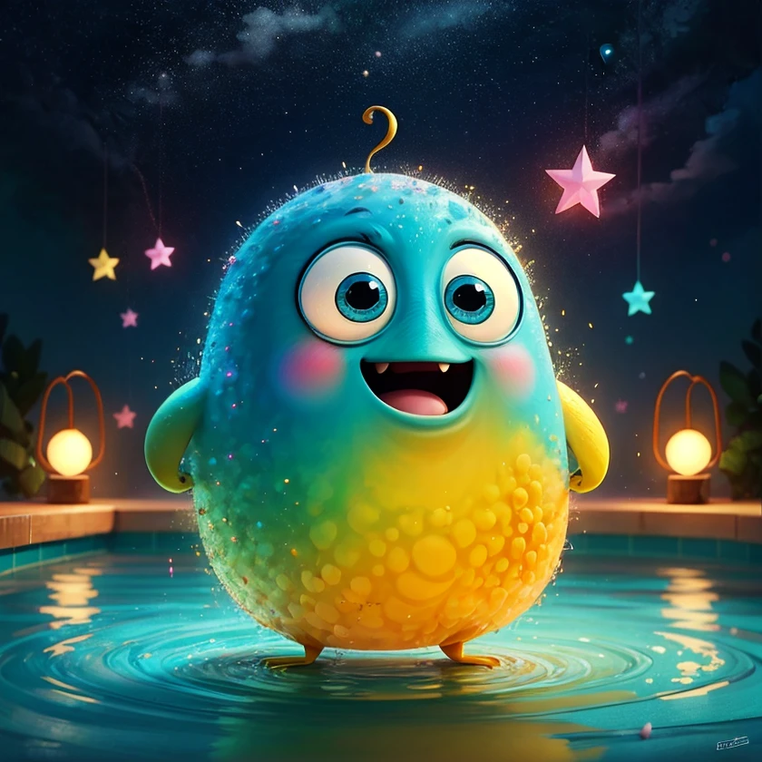 <lora:Cute Pet:0.8>, Pets,piscina,absurdres,style of Pixar,highres,;d,:d,