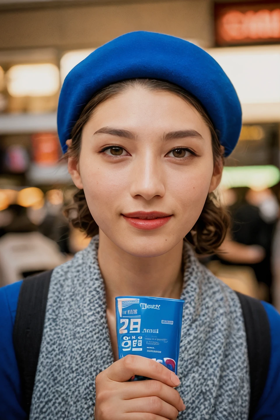 analog film photo solo, realistic, ((woman)), (((3A Curls Hairstyle))), (((smile512))), (((Vintage-inspired berets))), ((Photograph the vibrancy of Gwangbokro Fashion Street, with its trendy shops, the fashionable crowd, and the colorful storefronts.)), ((dynamic pose)), PA7_Human-Likeness, PA7_Photo , PA7_Portrait-MS, high detailed, 8k, clear facial features, <lora:PAseer-SD15-LCM Quick:1> <lora:ReaLora:.2> skin <lora:KR_-_Kim_Yeon_Koung:1> kimyk <lora:GStyle_-_Photography_Style:.4> gstyle . faded film, desaturated, 35mm photo, grainy, vignette, vintage, Kodachrome, Lomography, stained, highly detailed, found footage