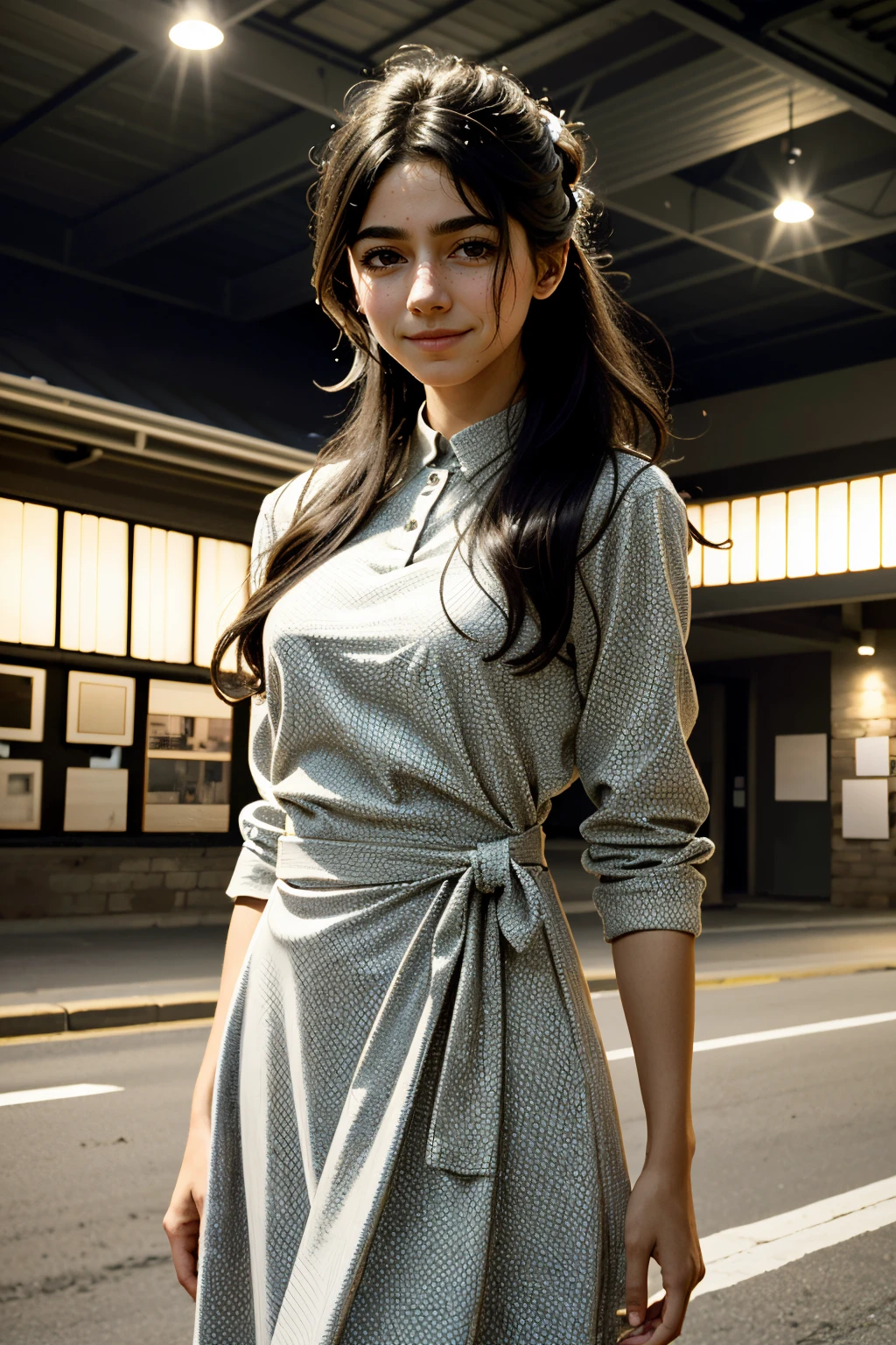 ((ultra detailed, masterpiece, absurdres))
<lora:TLOU2Dina:0.8>
TLOU2Dina, 1girl, solo, light smile, in front of Stylish art gallery, dynamic track lighting, detailed contemporary artworks , Midi wrap dress with a subtle polka dot pattern