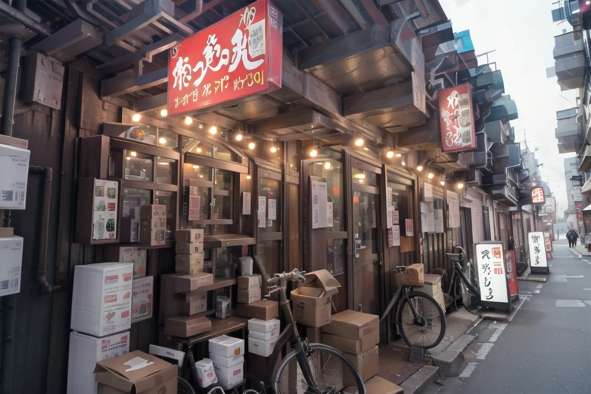 best quality, ultra-detailed, illustration,
sannomiyanishi, storefront, bicycle, scenery, ground vehicle, alley, box, sign, bicycle basket, night, poster (object), outdoors, vending machine, cardboard box
<lora:dai1asahi_sannomiya_nishi_SD15_V1_DIM4:1>