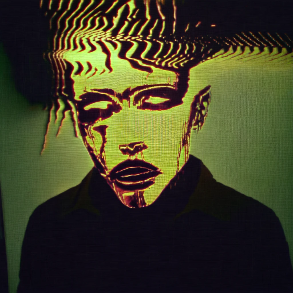 <lora:CorruptedOutputXL:1>, CorruptedOutputXL, a man in a dark room