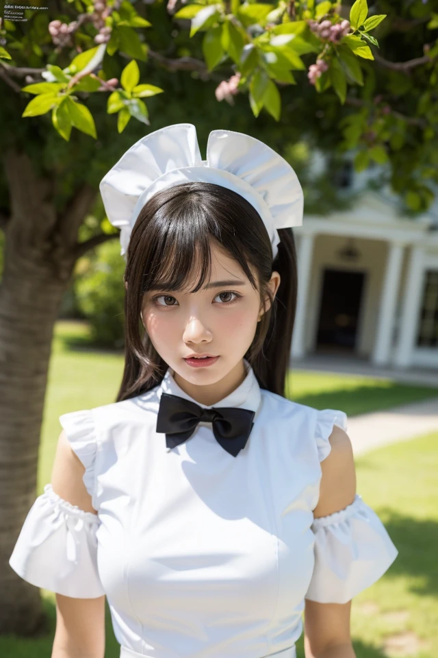 1girl,best quality,roswaal mansion maid uniform,masterpiece,illustration,an extremely delicate and beautiful,CG,unity,8k wallpaper,Amazing,finely detail,masterpiece,official art,extremely detailed CG unity 8k wallpaper,incredibly absurdres,huge filesize,ultra-detailed,highres,extremely detailed,beautiful detailed girl,realistic,outdoors,<lora:karechan:0.8>,