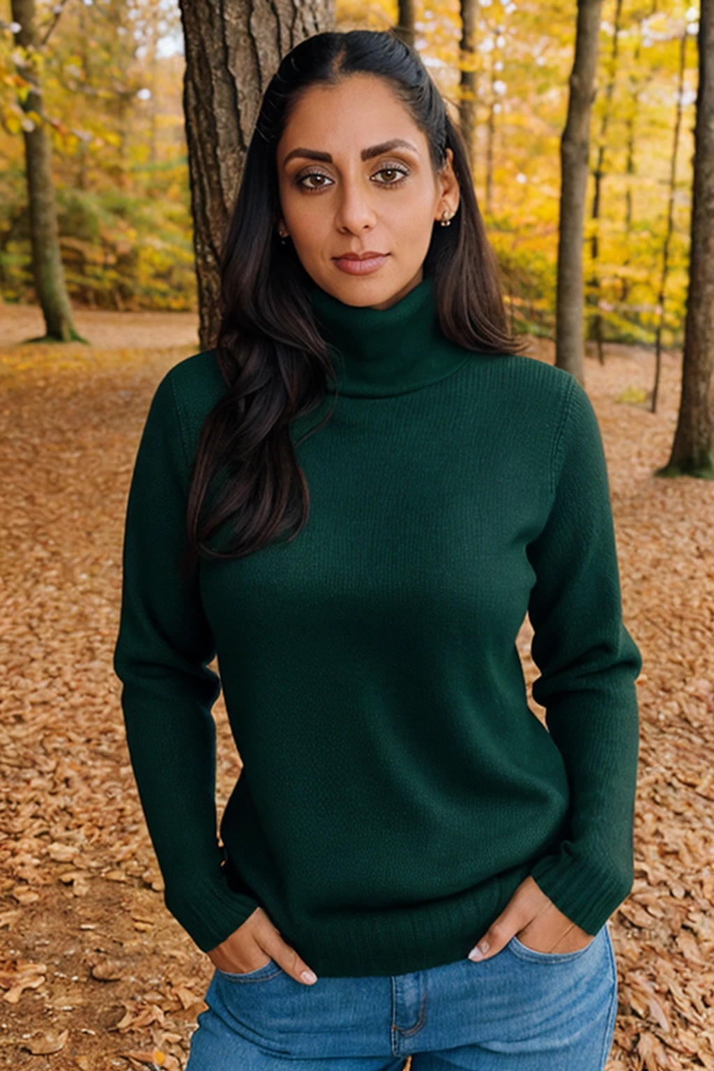 Instagram picture of a beautiful woman, wearing green sweater, in a faintly illuminated hall, natural lighting, epic character composition,by ilya kuvshinov, alessio albi, nina masic,sharp focus, subsurface scattering, f2, 35mm, film grain , latina <lora:yasmine:1>