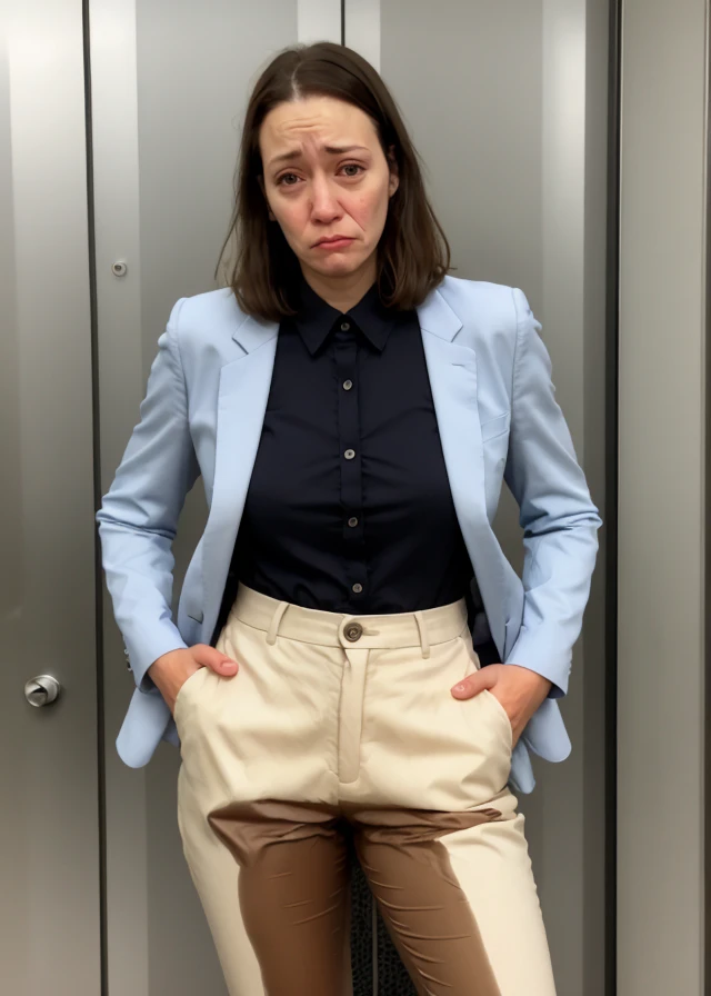 (pp clothes), photo, sad expression, woman, business outfit, slacks<lora:ppclothesjan19v1:1.2> <lora:l_sad_se_sd_64_32:1>