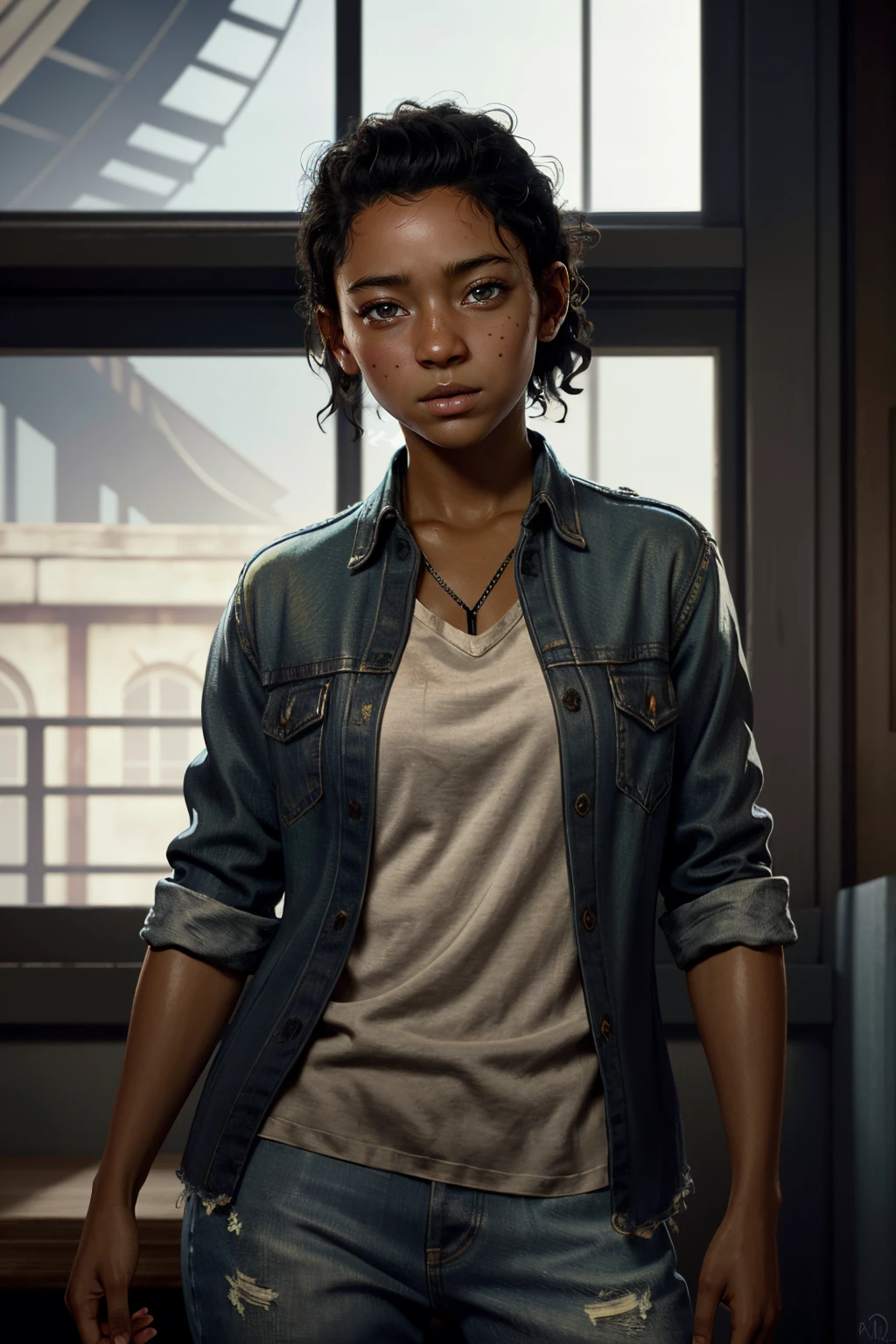 ((ultra detailed, masterpiece, absurdres))
<lora:TLOURiley:0.9>
TLOURiley, 1girl, solo, very dark skin, brown eyes, black hair, cowboy shot