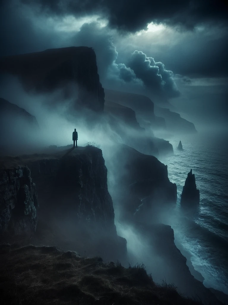 ais-sinisterz,  a lone figure stood on the edge of a cliff overlooking the sea  <lora:Sinister_Style_SDXL:1>
