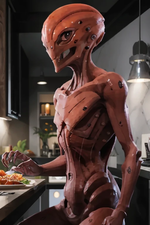 (xcom sectoid:1.3) in the modern flat, (having dinner:1.2), <lora:xcom_sectoid6:1>, anime, <lora:add_detail:-0.5>