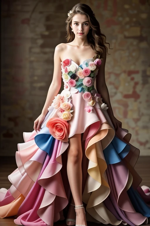 1 girl, full body shot, looking at camera, (18 year old girl:1.5), beautiful detailed skin, BREAK, best quality, photorealistic, HDR, high quality, high-definition
<lora:Floral_Colorful_Gown_By_Stable_Yogi:0.8> multicolored gown, bare shoulders, floral gown